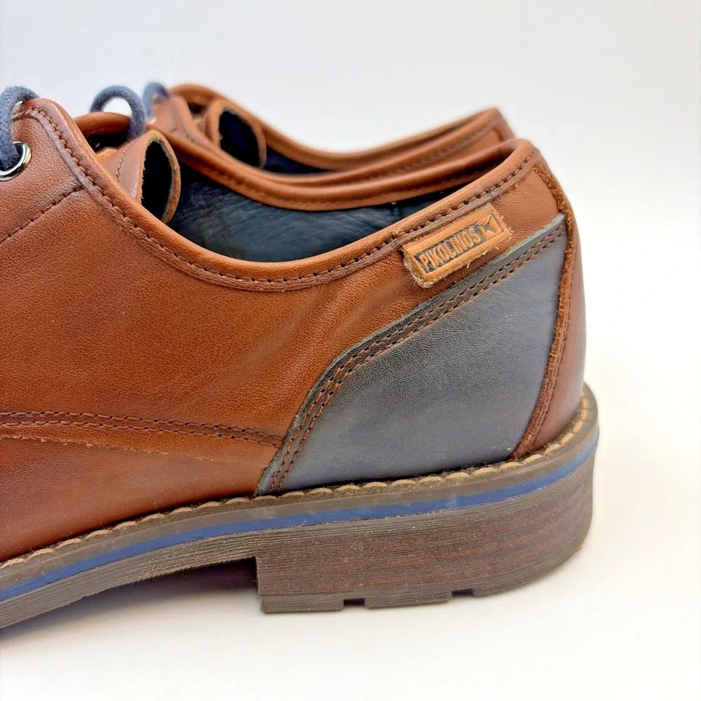 Pikolinos York Oxfords Men's Lace Up Brown Leather Shoes EU 42 US 8.5 Portugal